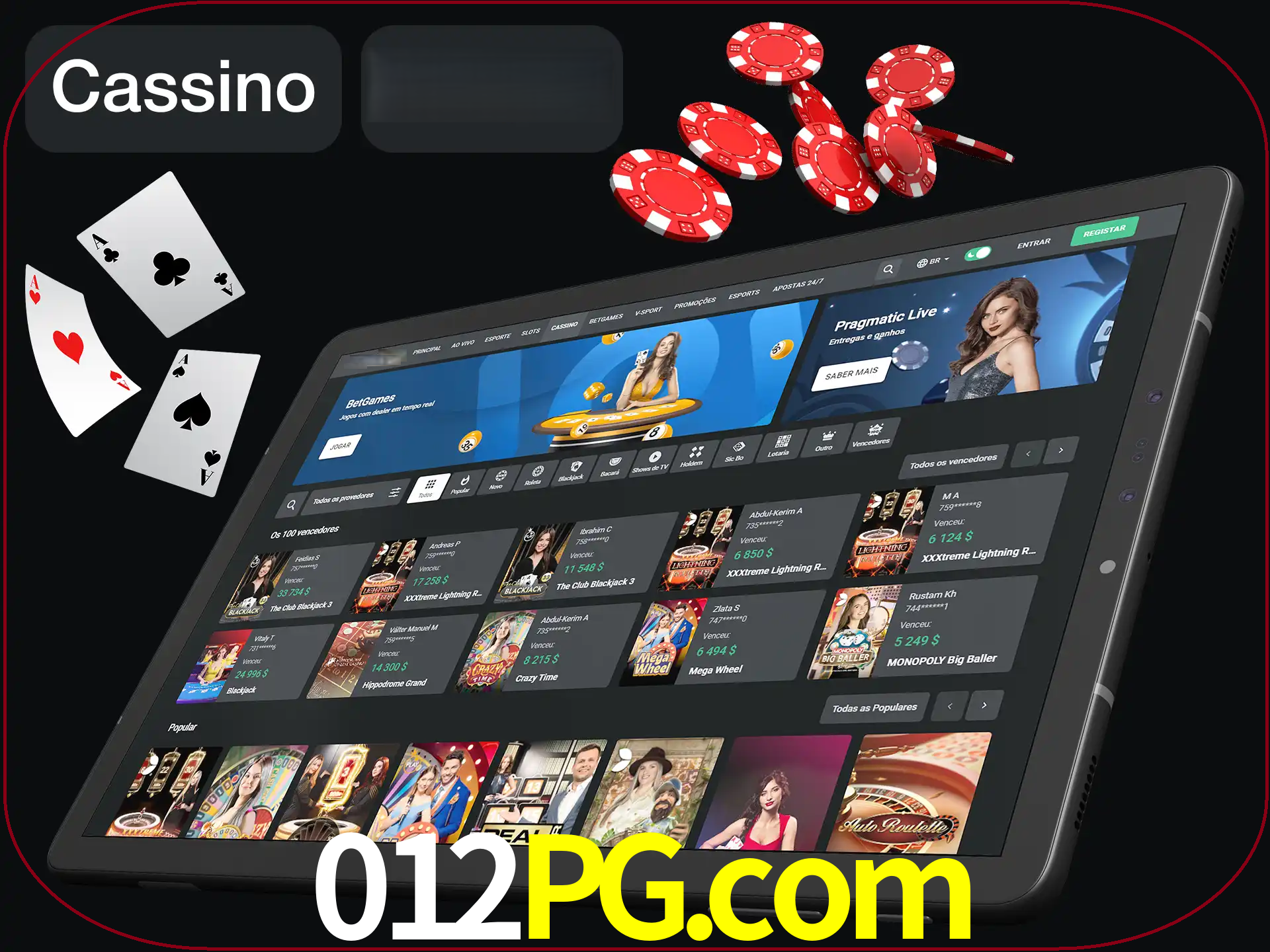 Jogue vários jogos de cassino em nosso cassino.