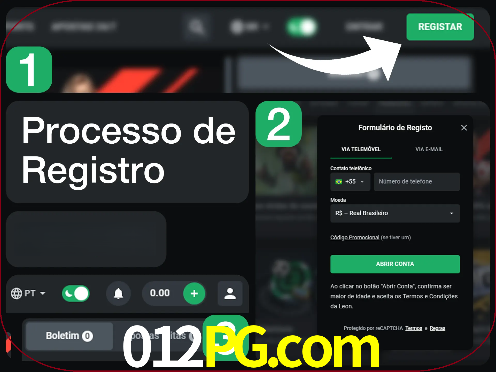 O processo de registro na LeonBet é simples.