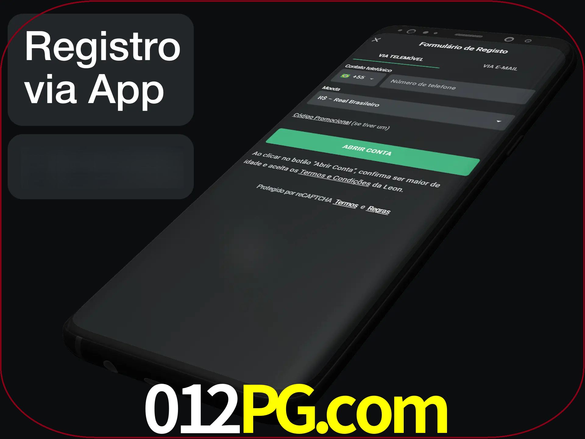Registre-se quiclly em LeonBet usando o aplicativo.